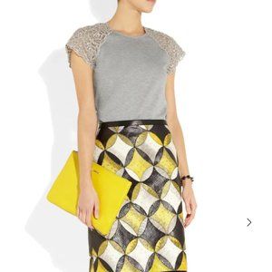 Lela Rose Crystal-embellished stretch-jersey top